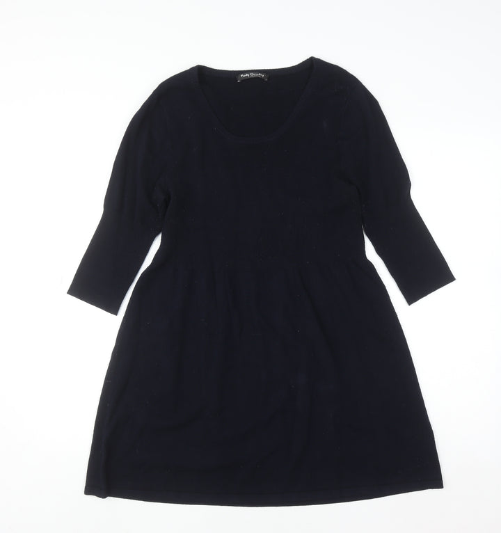 Betty Barclay Women’s Black Knit Fit & Flare Dress Size 16 3/4 Sleeve