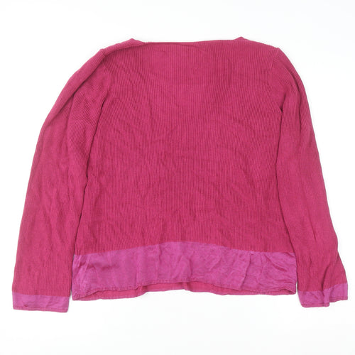 Marks and Spencer Women’s Pink Scoop Neck Knit Jumper Size 16
