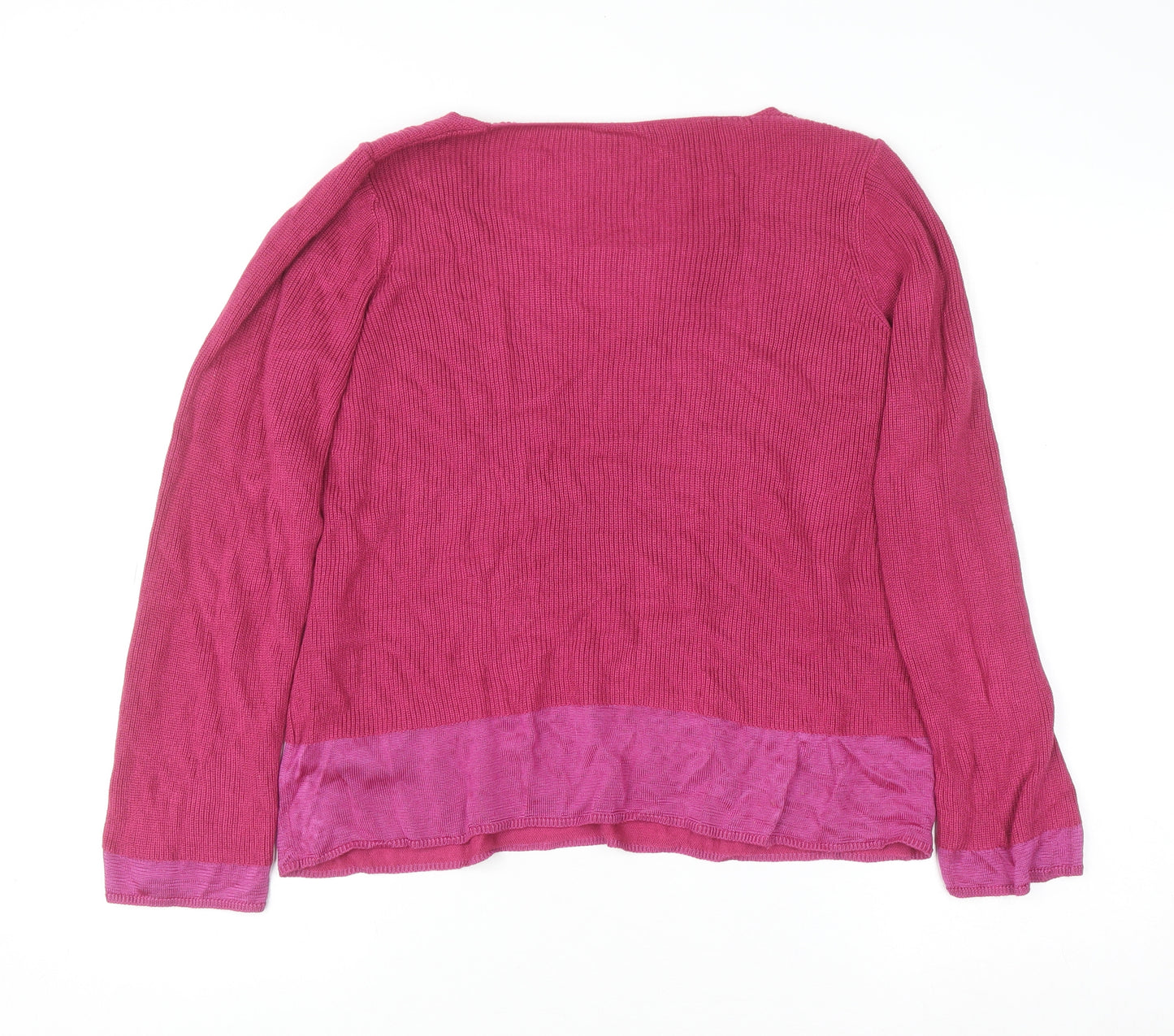 Marks and Spencer Women’s Pink Scoop Neck Knit Jumper Size 16
