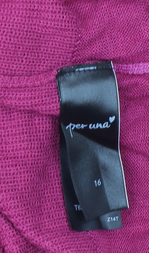 Marks and Spencer Women’s Pink Scoop Neck Knit Jumper Size 16