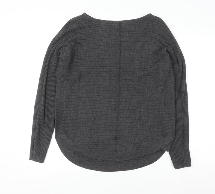 Principles Womens Grey Acrylic Knit Pullover Jumper Size 12