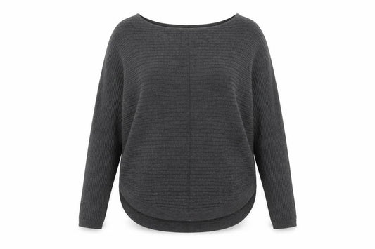 Front view of Principles women’s grey acrylic knit jumper, size UK 12