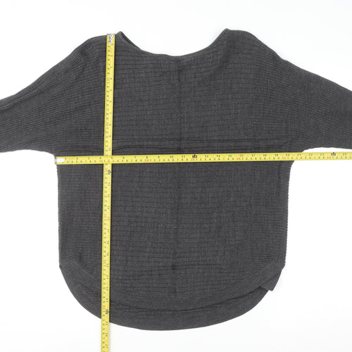 Principles Womens Grey Acrylic Knit Pullover Jumper Size 12