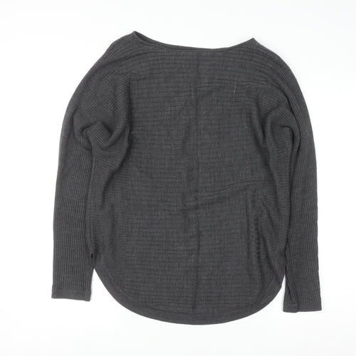 Principles Womens Grey Acrylic Knit Pullover Jumper Size 12