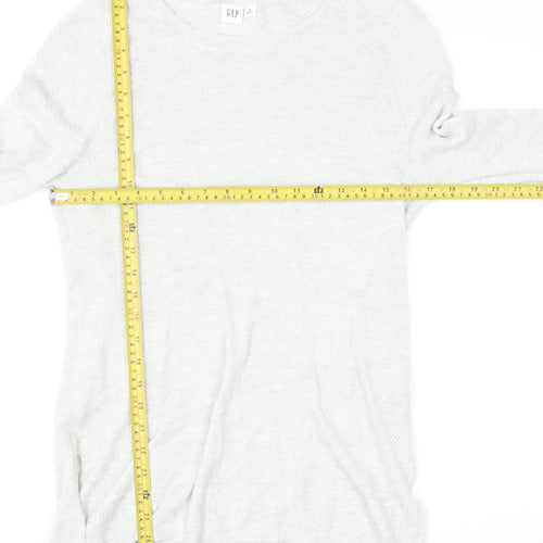 GAP Women’s Light Grey XS Crew Neck Cotton Blend Jumper