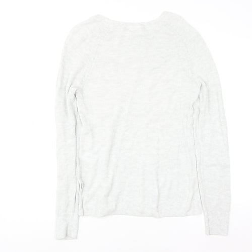 GAP Women’s Light Grey XS Crew Neck Cotton Blend Jumper