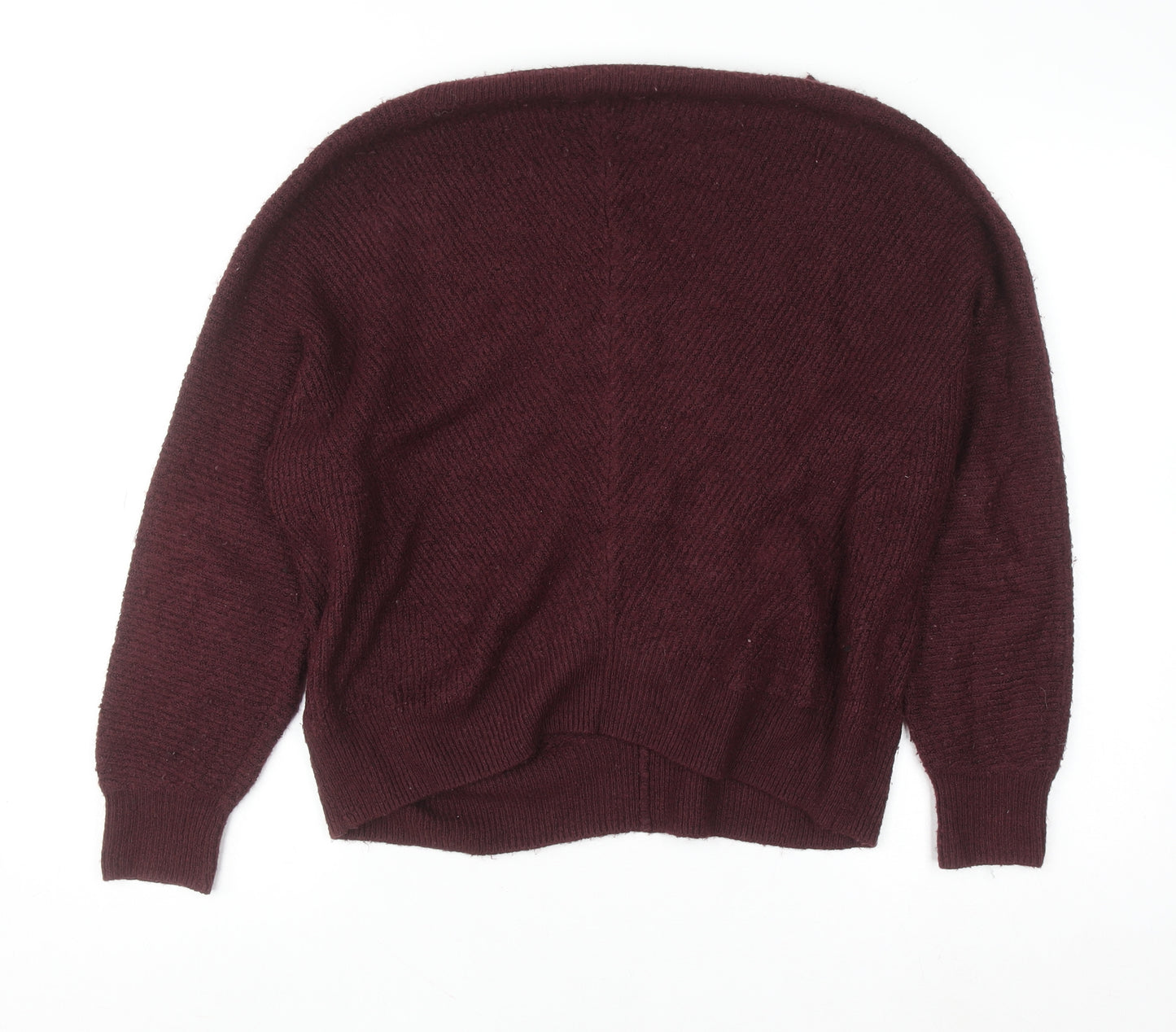 Mauvette Women's Brown Size 12 Knitted Boat Neck Pullover Jumper