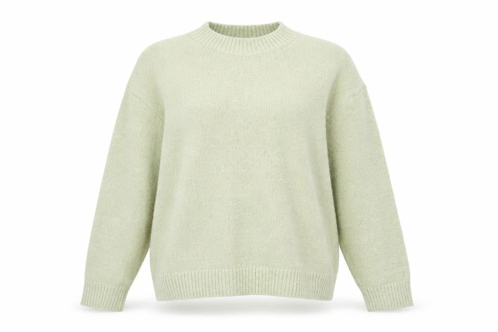 Front view of Uniqlo Women's Green Mock Neck Fleece jumper, size S