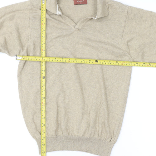 Marks and Spencer Women Beige Collared Wool Cashmere Pullover Jumper M