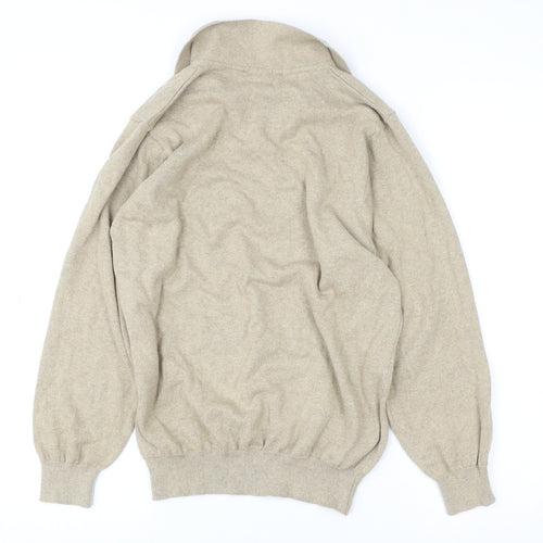Marks and Spencer Women Beige Collared Wool Cashmere Pullover Jumper M