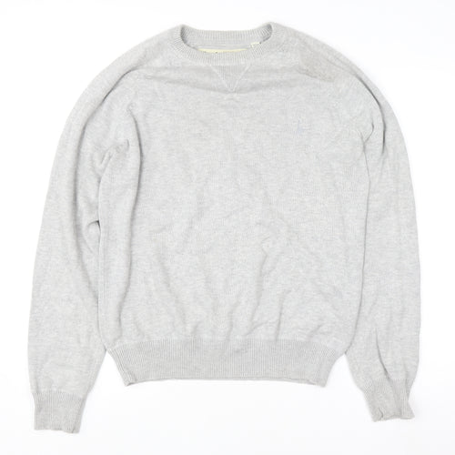 Jack Wills Men’s Grey Cotton Wool Crew Neck Jumper L Classic Fit