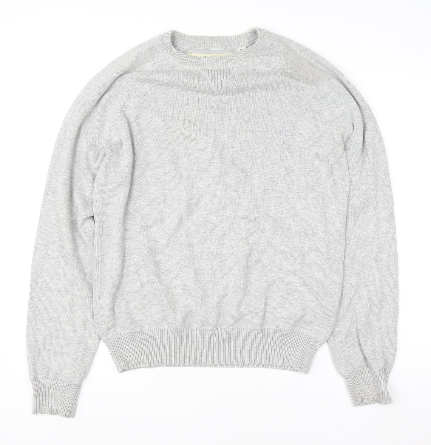 Jack Wills Men’s Grey Cotton Wool Crew Neck Jumper L Classic Fit