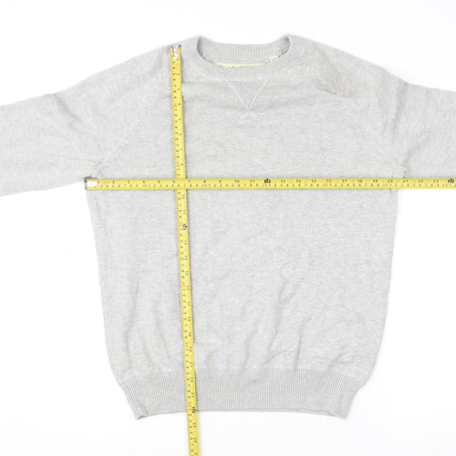 Jack Wills Men’s Grey Cotton Wool Crew Neck Jumper L Classic Fit
