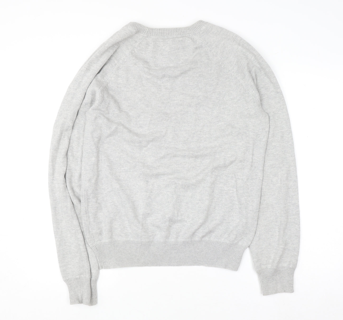 Jack Wills Men’s Grey Cotton Wool Crew Neck Jumper L Classic Fit