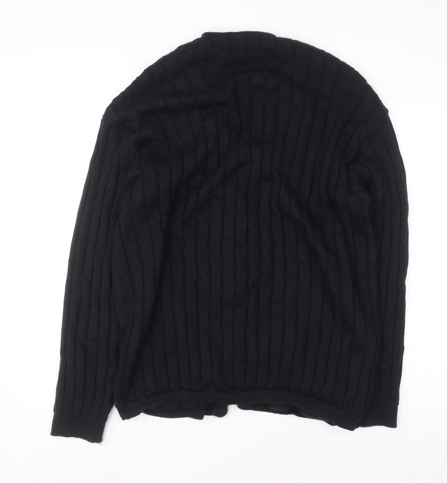 JOOP! Men's Black Wool Cable-Knit Cardigan Jumper L