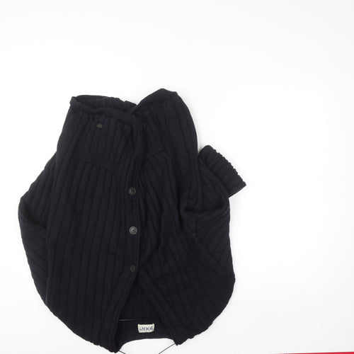 JOOP! Men's Black Wool Cable-Knit Cardigan Jumper L
