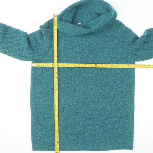 White Stuff Womens Green Cowl Neck Wool Blend Jumper Size 8