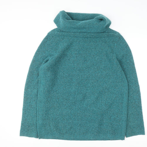 White Stuff Womens Green Cowl Neck Wool Blend Jumper Size 8