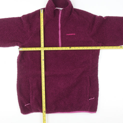 Craghoppers Womens Purple Fleece Pullover Sweatshirt UK 12 1/2 Zip