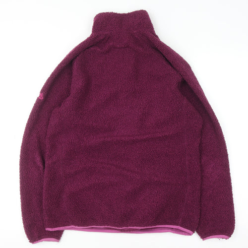 Craghoppers Womens Purple Fleece Pullover Sweatshirt UK 12 1/2 Zip