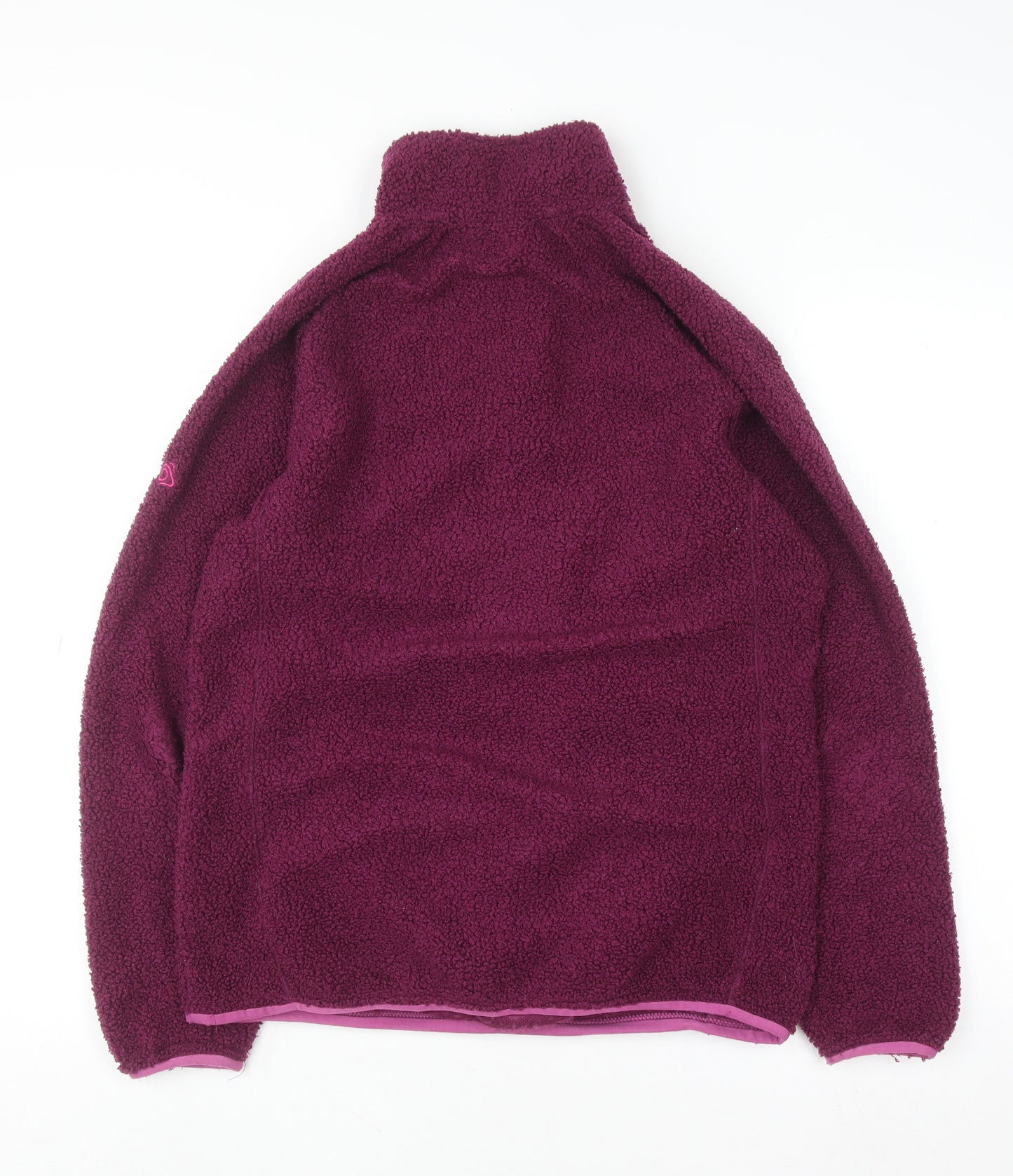 Craghoppers Womens Purple Fleece Pullover Sweatshirt UK 12 1/2 Zip