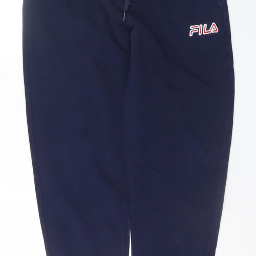 FILA Men’s Blue Jogger Trousers M Elastic Waist Fleece Comfort