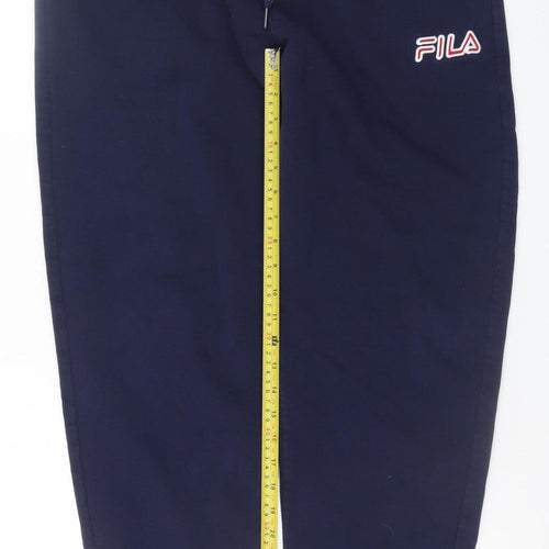 FILA Men’s Blue Jogger Trousers M Elastic Waist Fleece Comfort