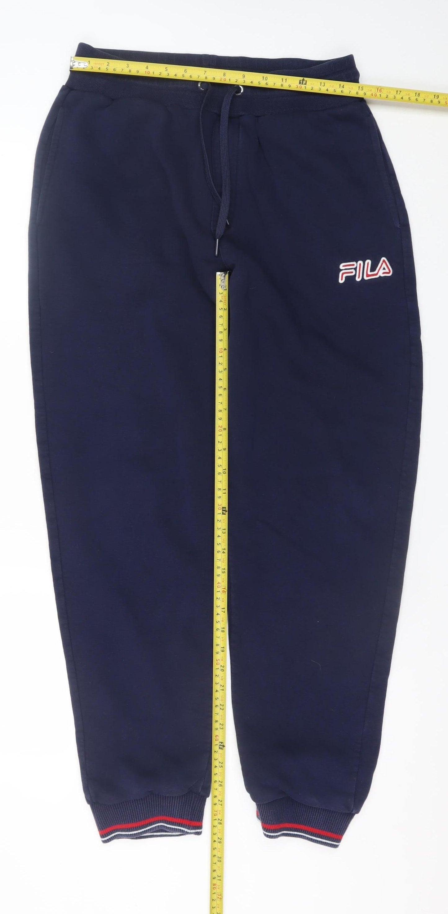 FILA Men’s Blue Jogger Trousers M Elastic Waist Fleece Comfort