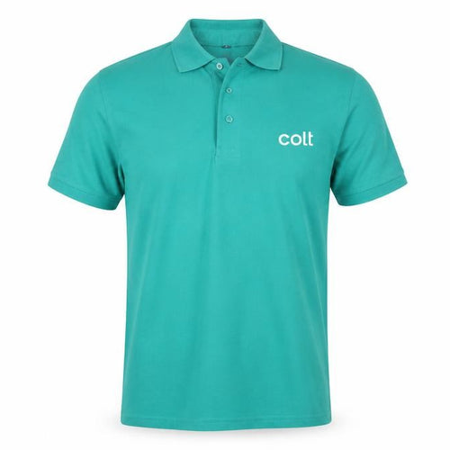 Henbury Men’s Green Polo Shirt M Regular Fit Lightweight Workwear