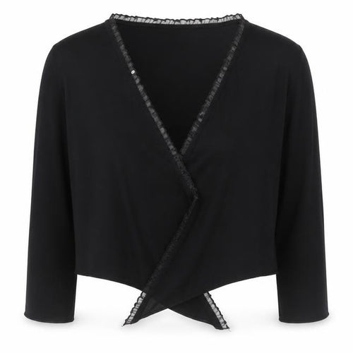 Phase Eight Women’s Black Wrap Blouse Size 12 Long Sleeve V-Neck