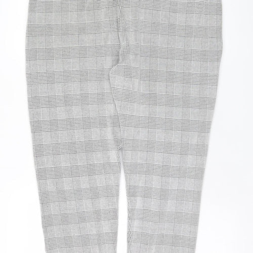 River Island Men's Grey Check Slim Chino Trousers XL