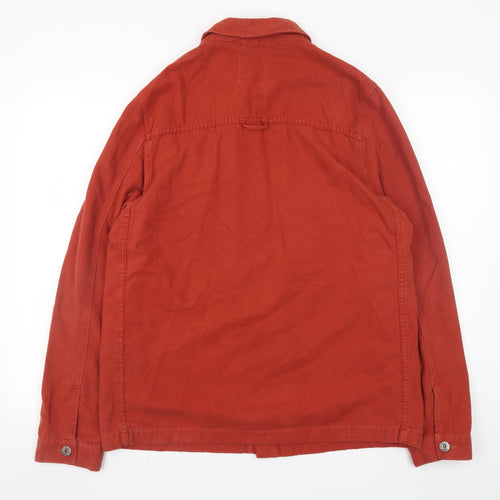 White Stuff Men's Red Cotton Long Sleeve Button-Up Casual Shirt Size M