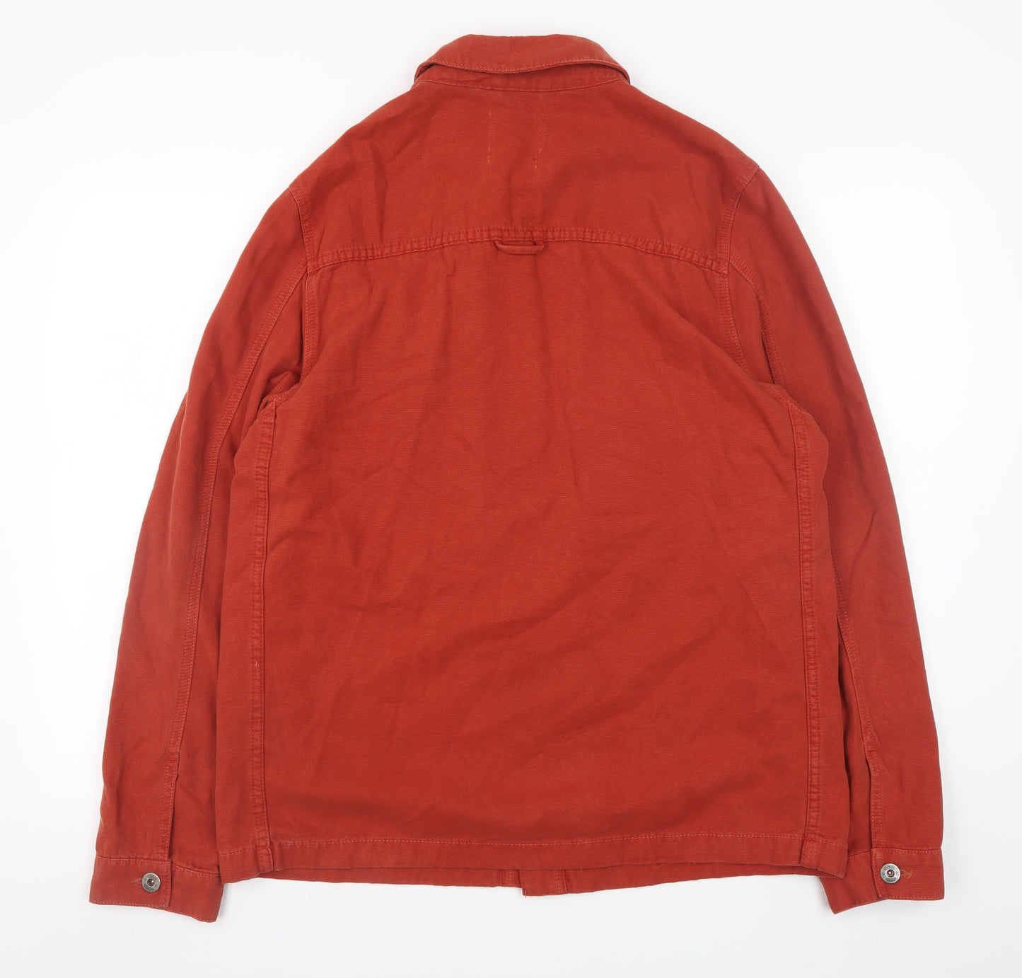 White Stuff Men's Red Cotton Long Sleeve Button-Up Casual Shirt Size M