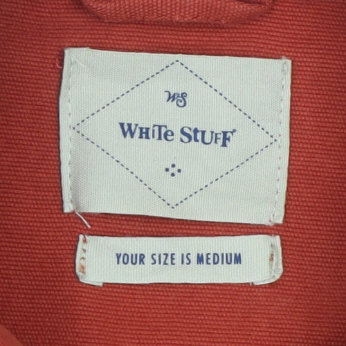 White Stuff Men's Red Cotton Long Sleeve Button-Up Casual Shirt Size M
