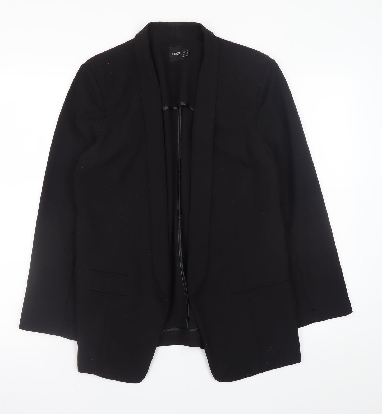 ASOS Women’s Black Size 14 Slim Fit Mid-Length Blazer Jacket