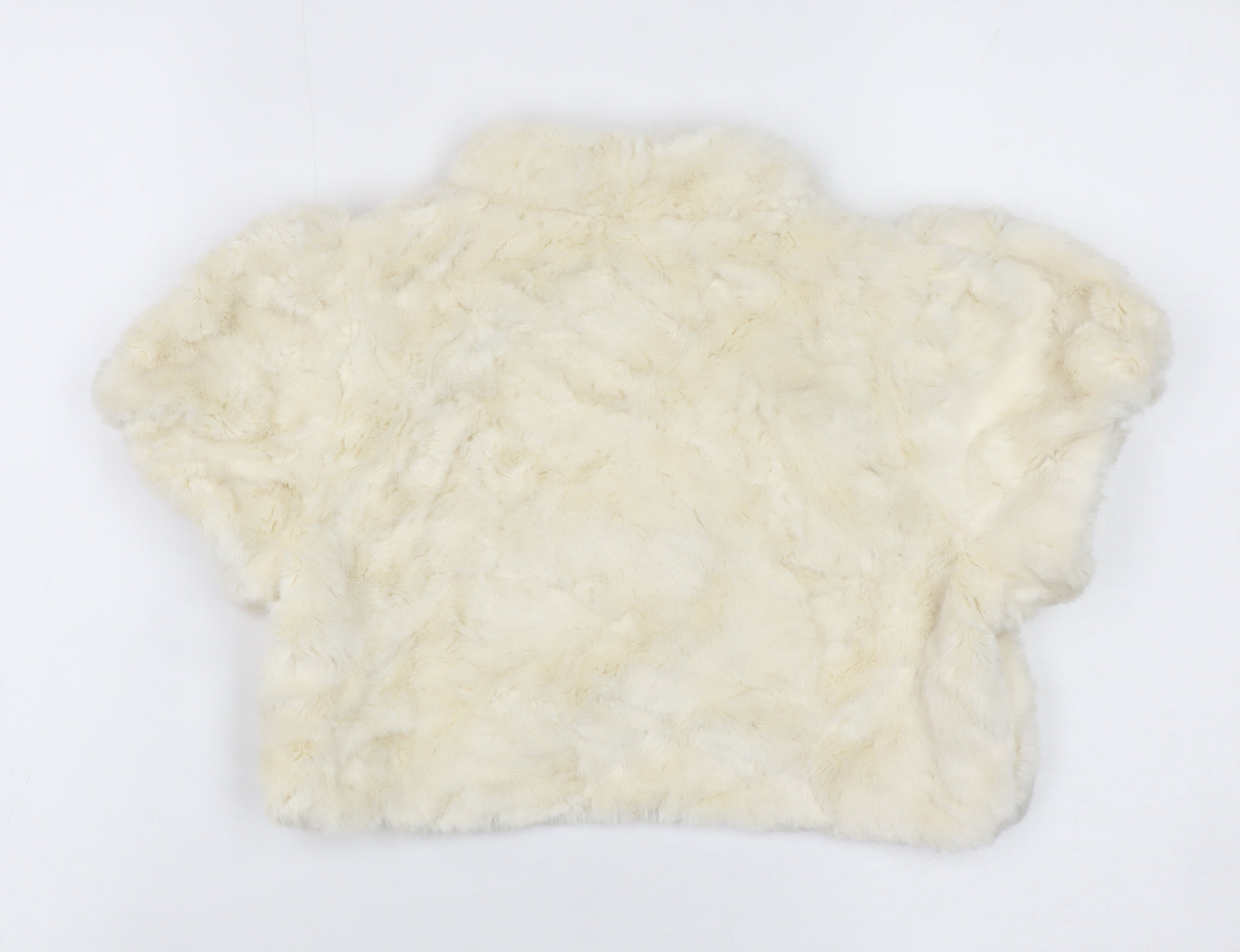 Monsoon Girls Ivory Faux Fur Cropped Bolero Jacket 10-12 Years Partywear