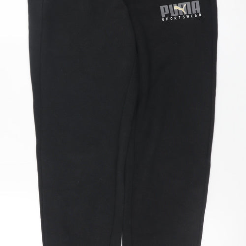 Puma Men's Black Sweatpants Small Jogger Style with Elastic Waist