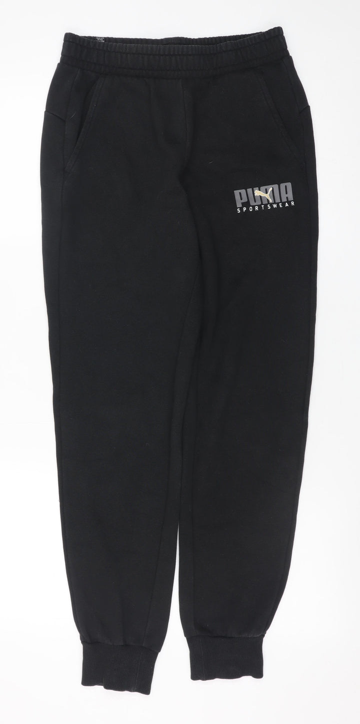 Puma Men's Black Sweatpants Small Jogger Style with Elastic Waist