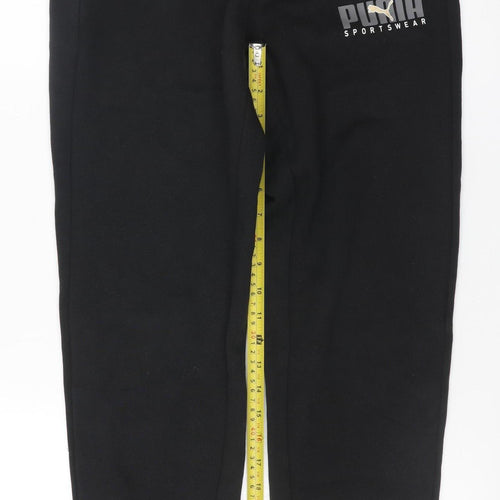 Puma Men's Black Sweatpants Small Jogger Style with Elastic Waist