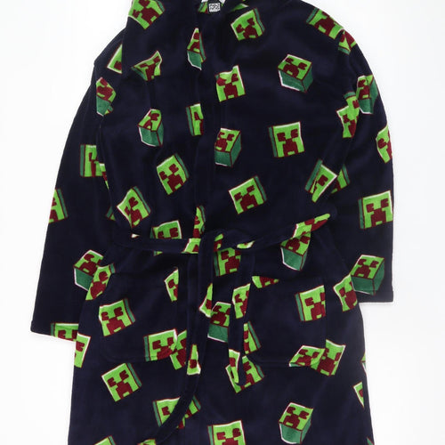 Marks and Spencer Boys Blue Minecraft Fleece Hooded Robe 13-14 Years