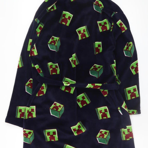 Marks and Spencer Boys Blue Minecraft Fleece Hooded Robe 13-14 Years
