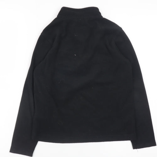Regatta Boys Black Fleece 1/4 Zip Outdoor Pullover Sweatshirt 9-10 Years