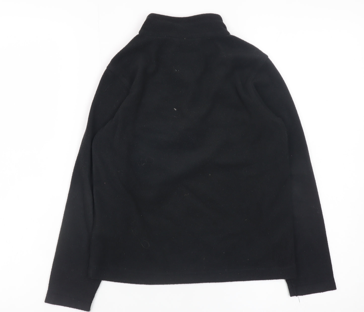 Regatta Boys Black Fleece 1/4 Zip Outdoor Pullover Sweatshirt 9-10 Years