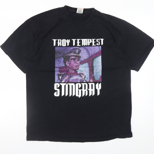 Fruit of the Loom Men’s Black L Retro Stingray Troy Tempest T-Shirt