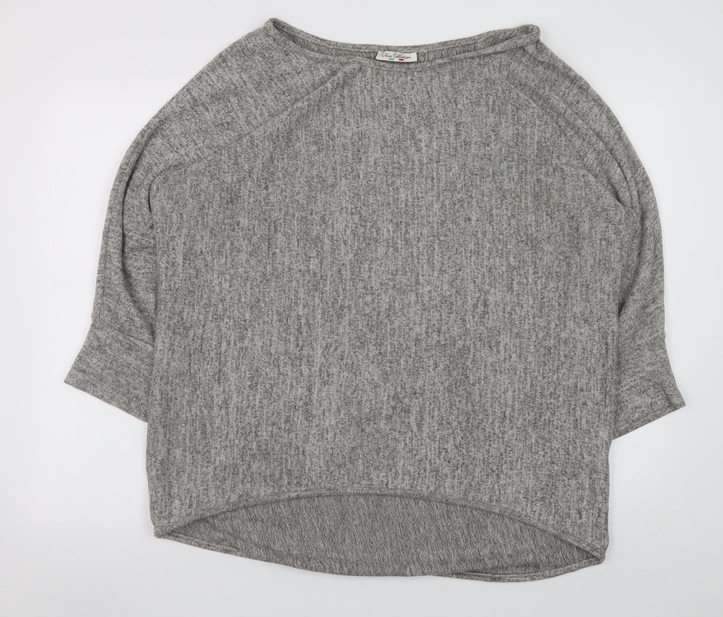 New Collection Women’s Grey Relaxed Knit T-Shirt Size 12