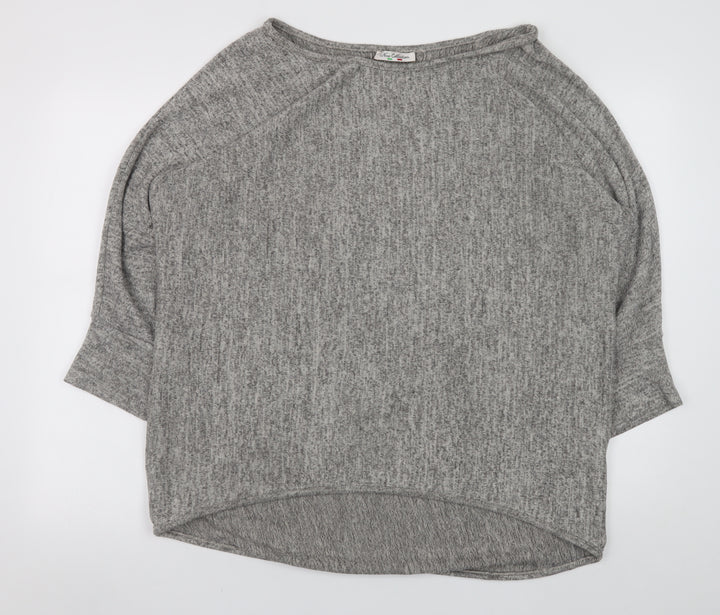 New Collection Women’s Grey Relaxed Knit T-Shirt Size 12
