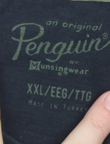 Original Penguin Men's Blue 2XL Graphic Logo Cotton T-Shirt