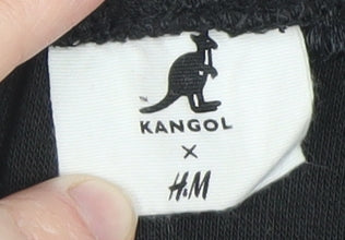 Kangol x H&M Men's Black Logo Sweatpants L Regular Fit