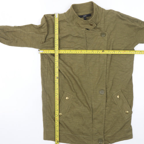 Next Women’s Khaki Green Cotton Mid-Length Jacket UK 6