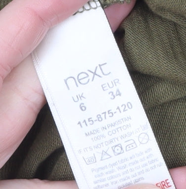 Next Women’s Khaki Green Cotton Mid-Length Jacket UK 6